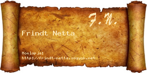Frindt Netta névjegykártya